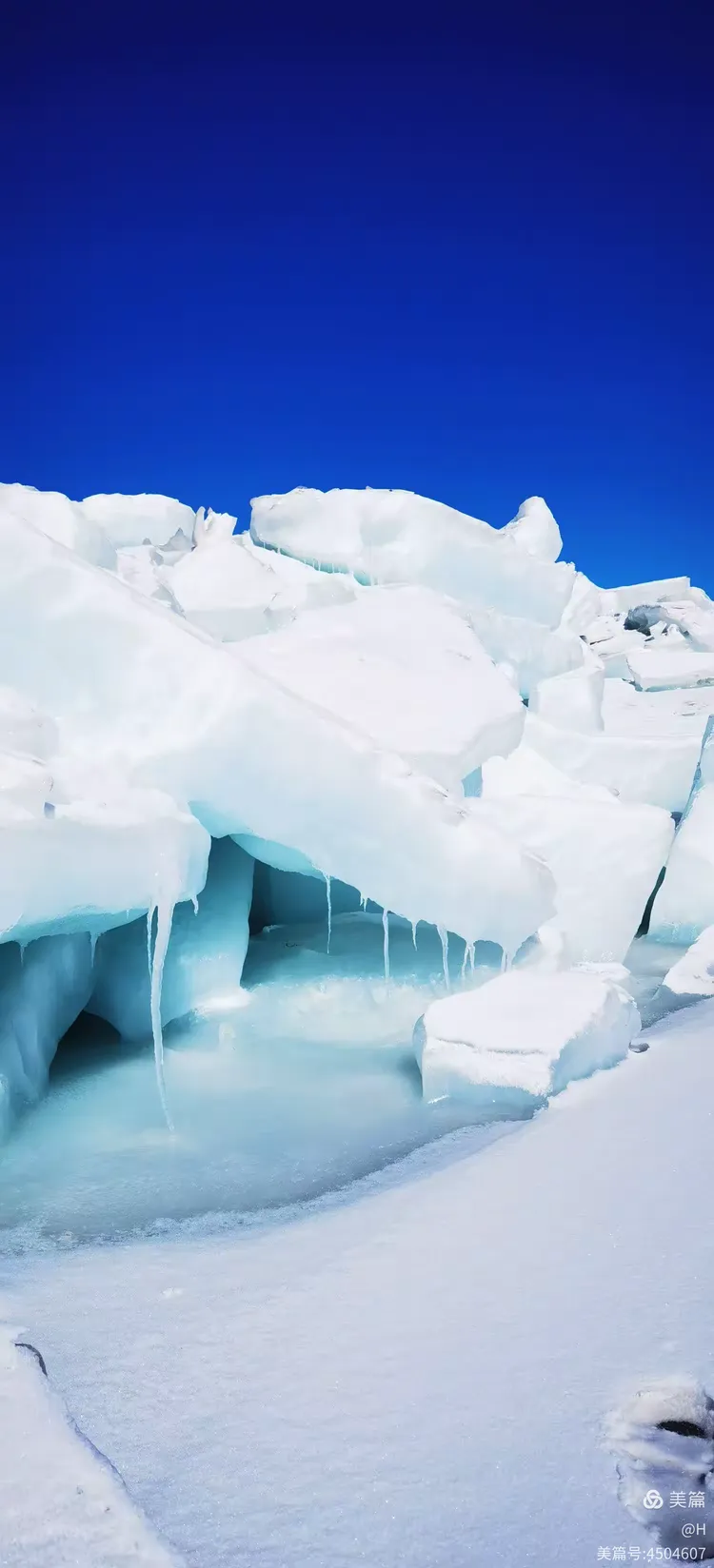 2024年春节初二游拍青海湖江西沟天然蓝冰